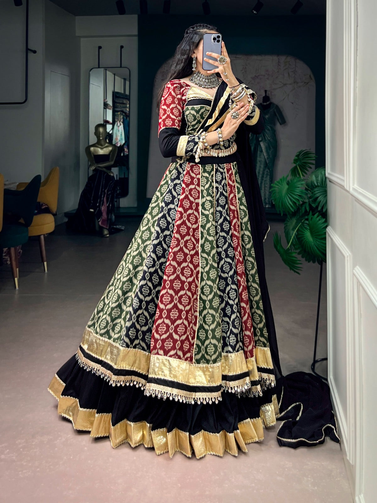 Pure Rayon Kodi Work Designer Chaniya Choli – Navratri Special, 7 Meter Flair