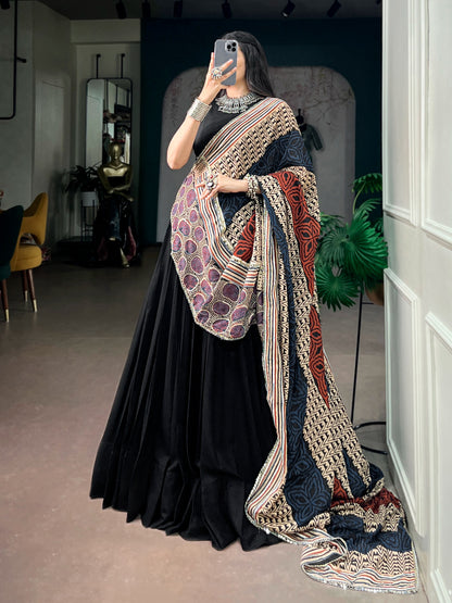 Rayon Mirror Lace Work Chaniya Choli | Navratri Garba Wear