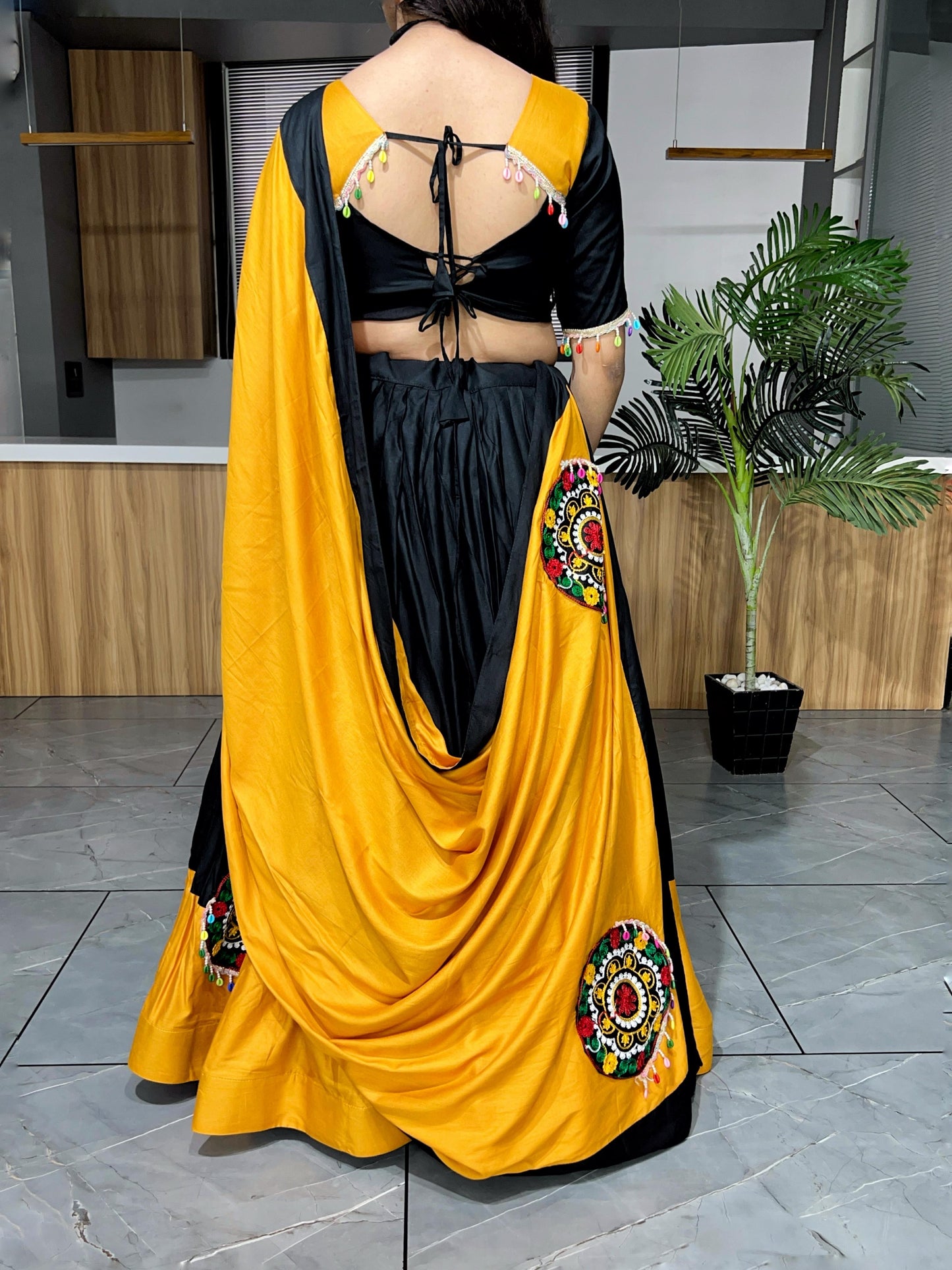 Rayon Cotton Kutchi Embroidery with Kodi Work Garba Special Designer Chaniya Choli (Ready to Wear)