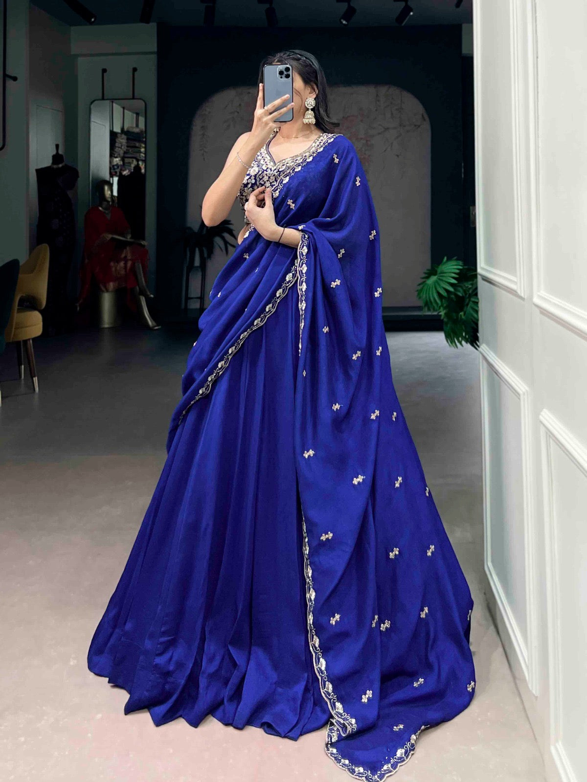 Ethenika Originals Blue Designer Chaniya Choli