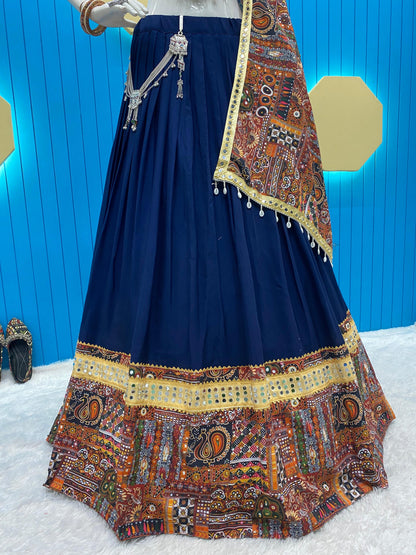 Rayon Digital Print Mirror work Diamond work Chaniya Choli - Premium  from Ethenika.com  - Just INR 2990! Shop now at Ethenika.com 