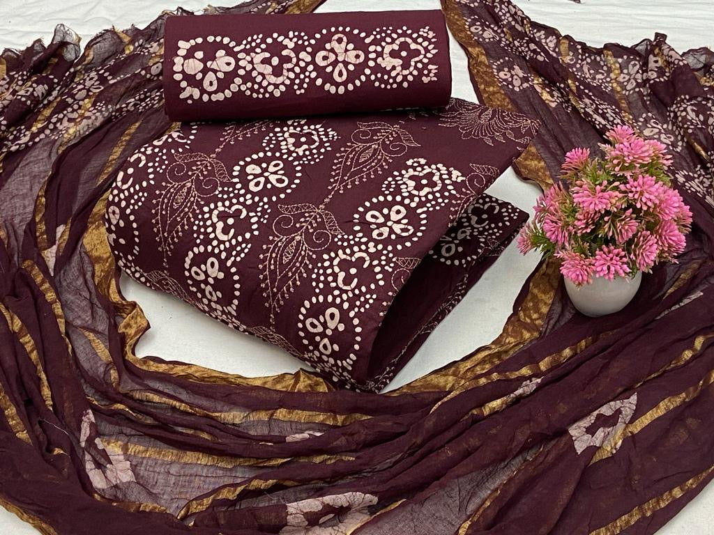 ladyline Formal Plain Cotton Lakhnavi Embroidered Salwar Kameez with  Brocade weaving Dupatta (CESK MGCHA1640) - Women's Plus Size Desi Clothing  | Fashion, Dress materials, Cotton dress material