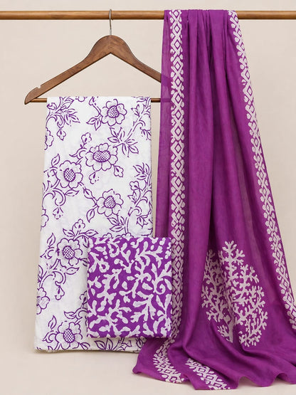 Cotton Authentic Block Print Work Summer Special Batik Dress Material