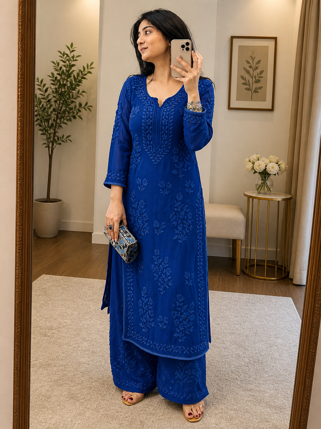 Chikankari Kurti Set