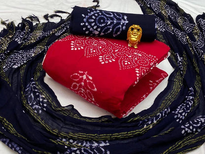 Cotton Authentic Hand Blocked Wax Batik Dress Material (Unstitched) - Premium  from Ethenika.com  - Just INR 1490! Shop now at Ethenika.com 