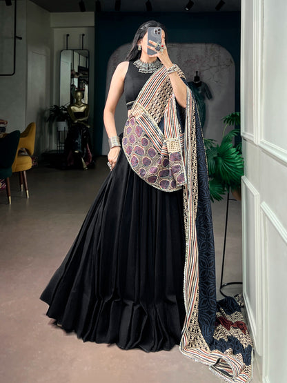Rayon Mirror Lace Work Chaniya Choli | Navratri Garba Wear