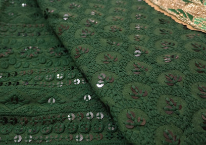 Cotton Chikankari with Neck work Womens Dress Material (Unstitched) Ethenika.com 