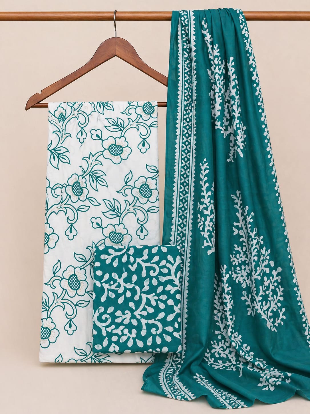 Cotton Authentic Block Print Work Summer Special Batik Dress Material
