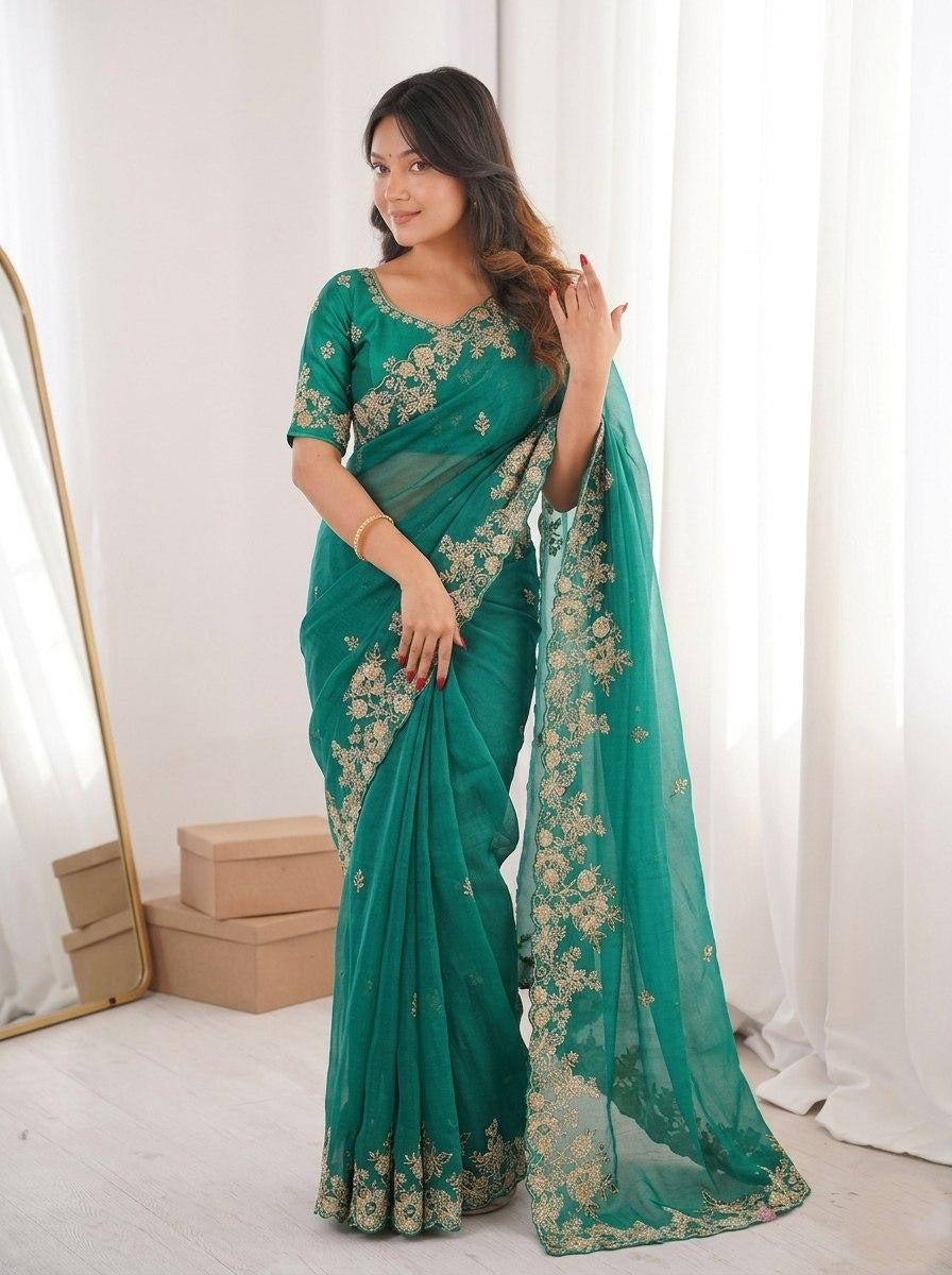 Ethenika Premium Chiffone Party Wear Designer Saree
