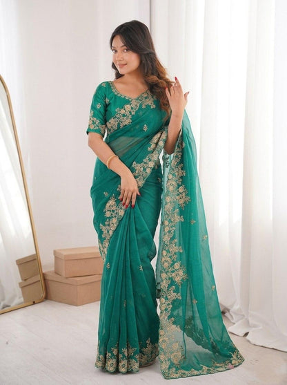 Ethenika Premium Chiffone Party Wear Designer Saree