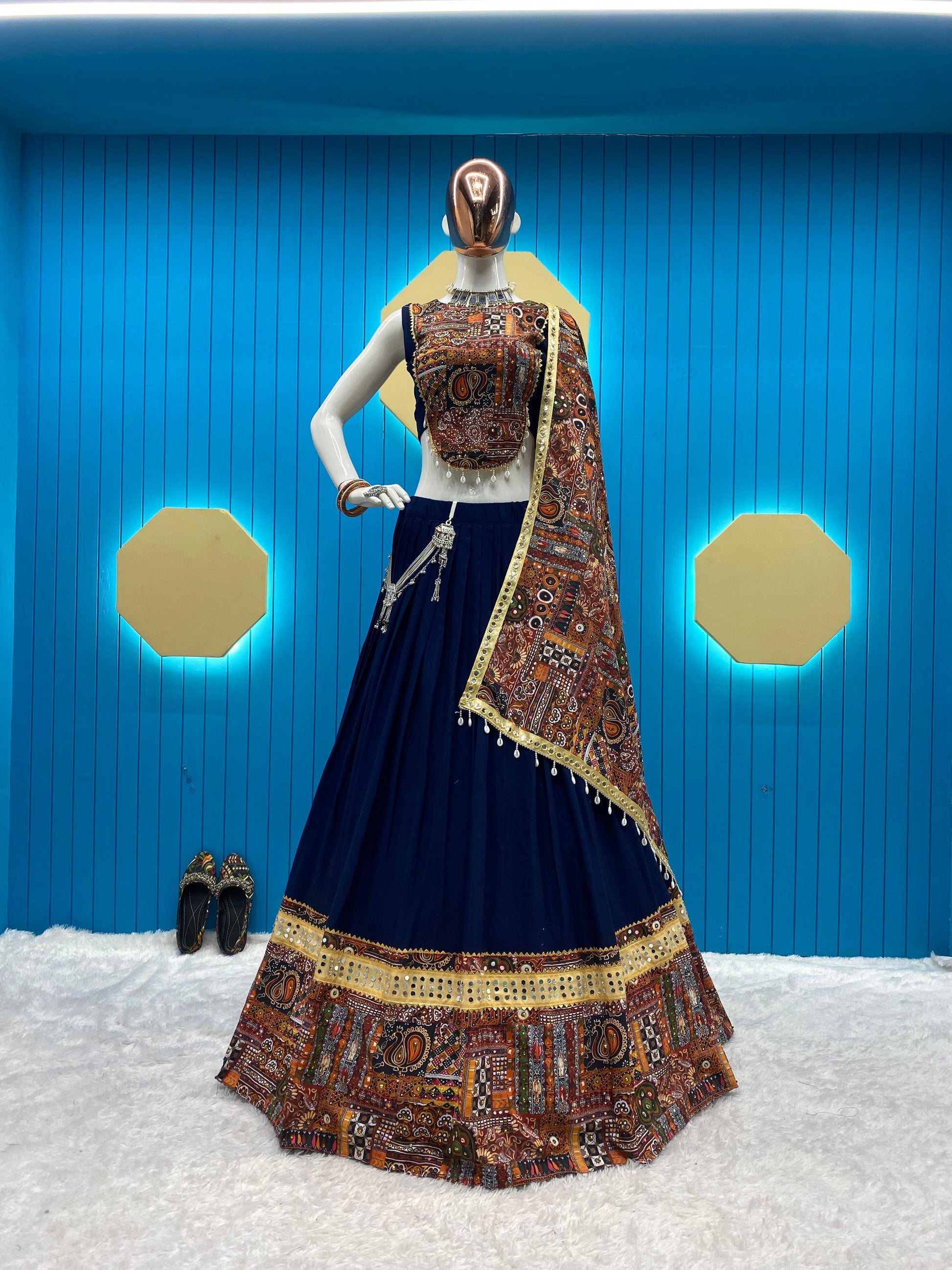 Rayon Digital Print Mirror work Diamond work Chaniya Choli - Premium  from Ethenika.com  - Just INR 2990! Shop now at Ethenika.com 