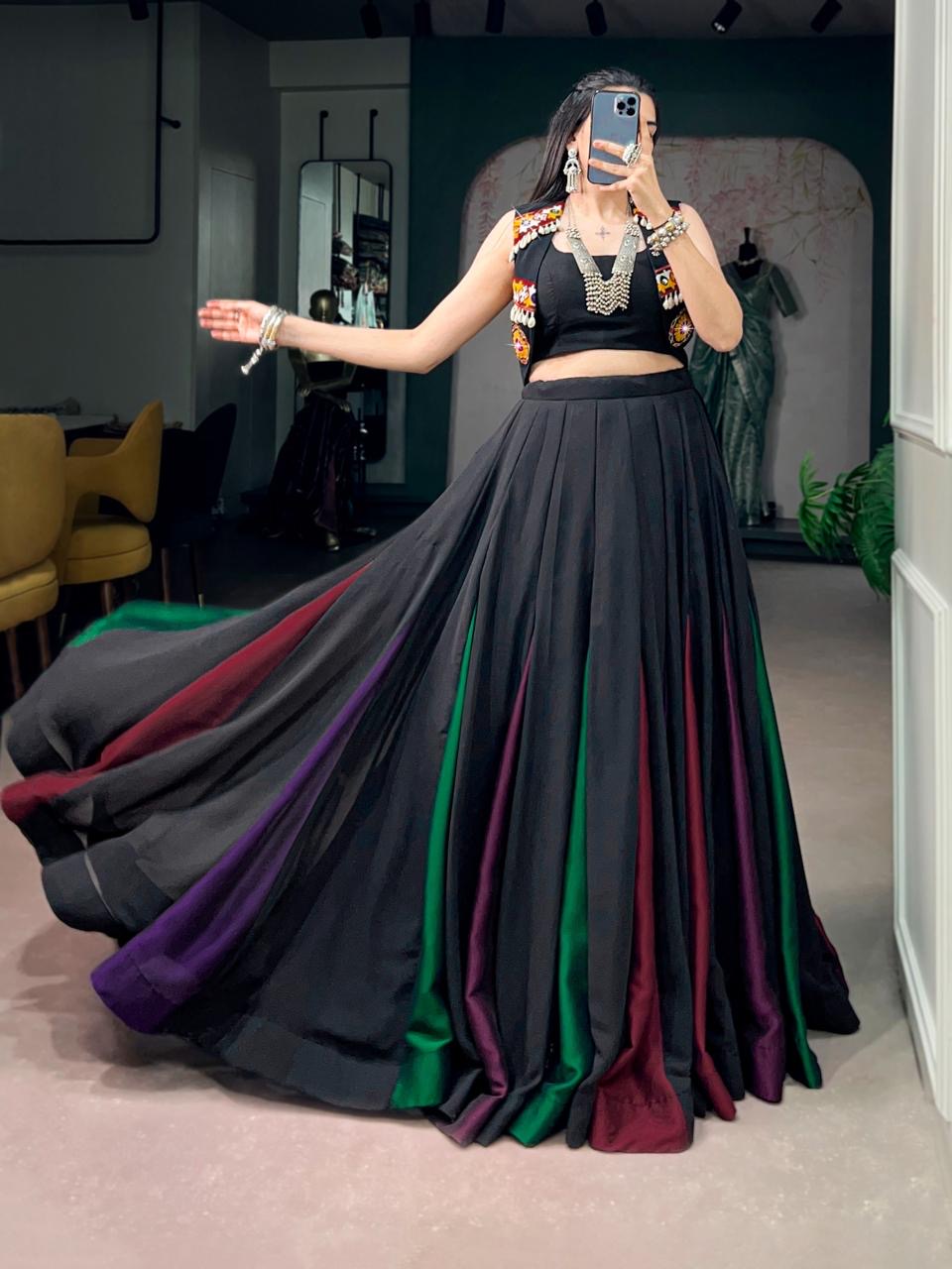 Black Georgette Lehenga Choli | Ready to Wear