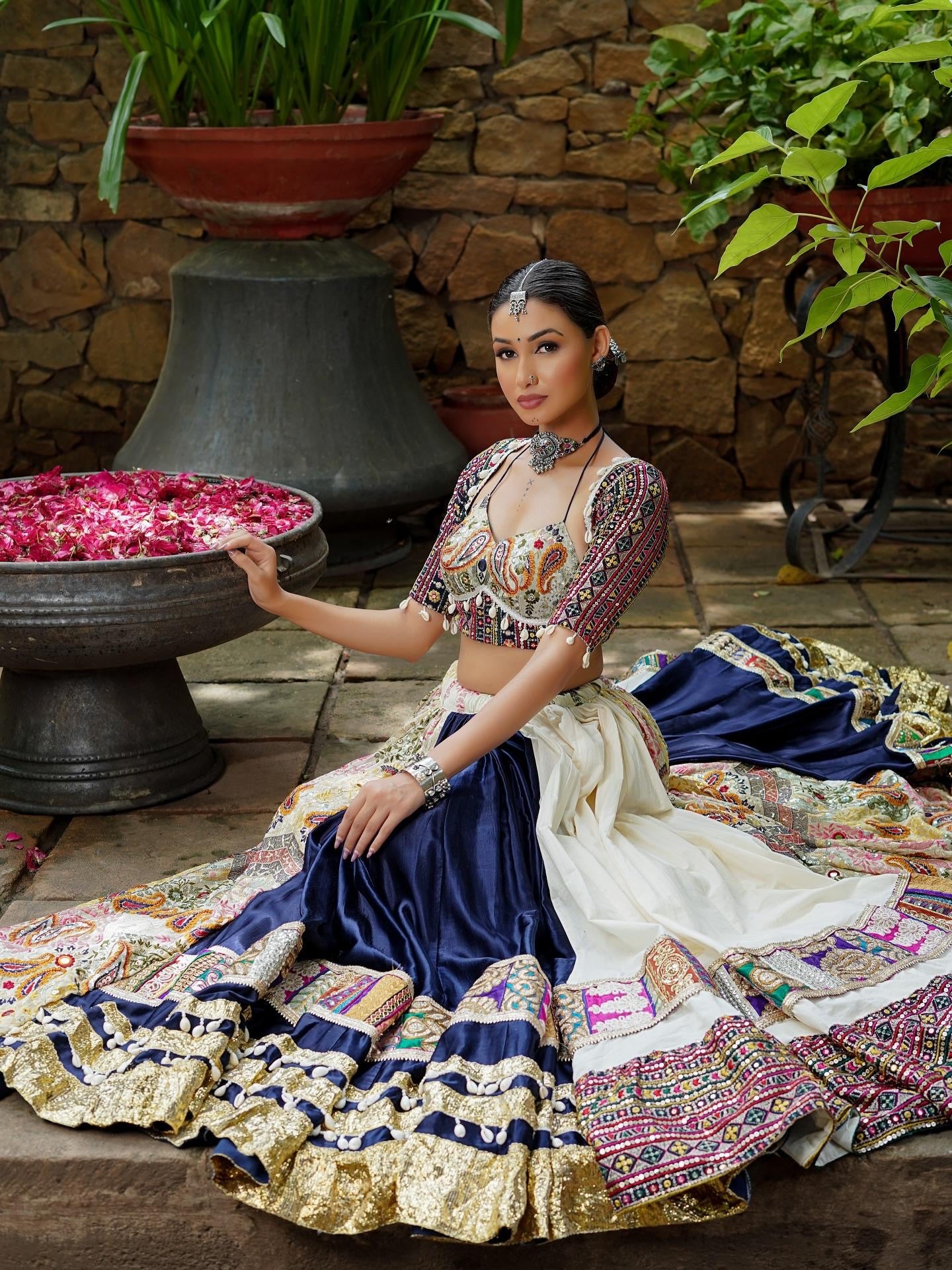 Designer Chaniya Choli | Mirror Work Muslin | Navratri 2026