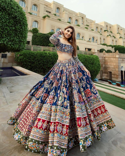 Designer Chaniya Choli | Muslin Digital Print & Mirror Work | Navratri