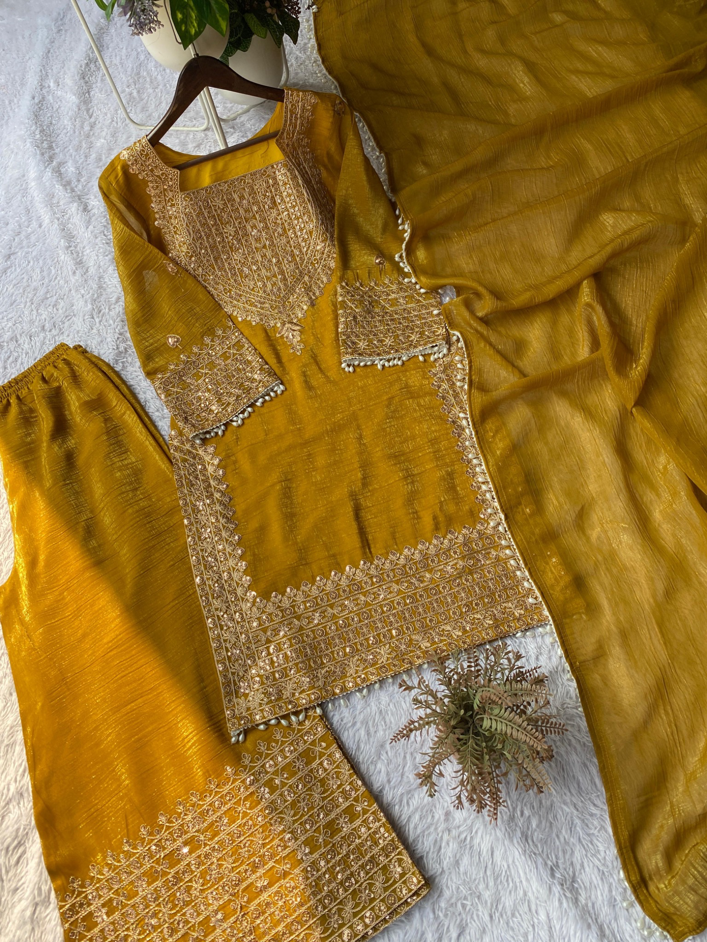 Fendi Silk Designer Party Wear Suit Set