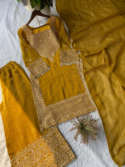 Fendi Silk Designer Party Wear Suit Set