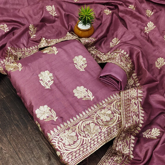 Vachitra Silk Fine Embroidery work Dress Material - Premium  from Ethenika.com  - Just INR 1690! Shop now at Ethenika.com 