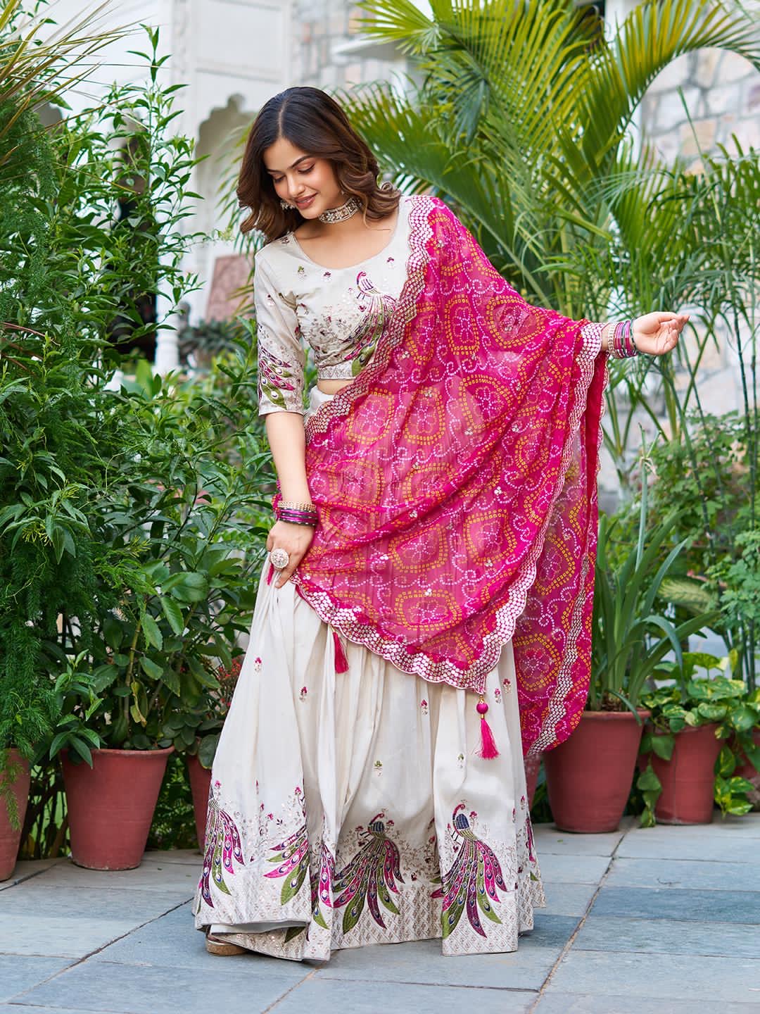 Pure Tissue Silk Embroidery work Lehenga Choli (Ready to Wear) - Premium  from Ethenika.com  - Just INR 4990! Shop now at Ethenika.com 