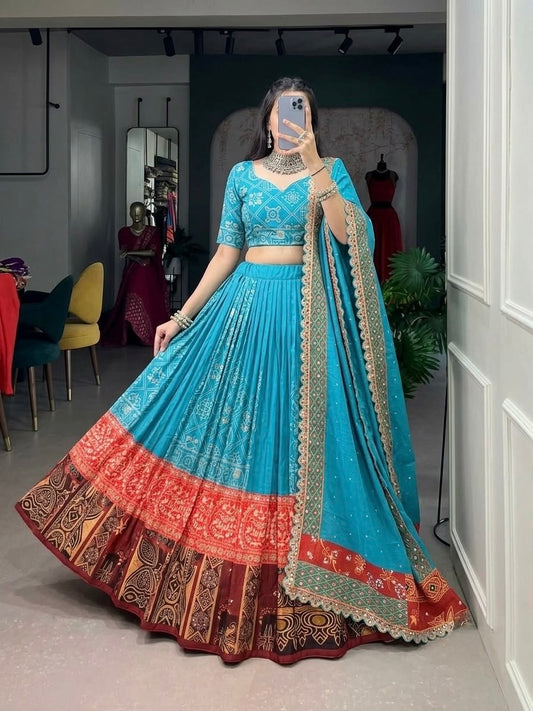 Muslin Digital Print Chaniya Choli