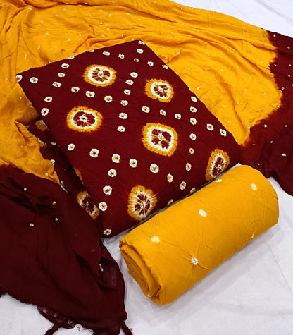 Cotton Tye and dye Bandhani Dress Material - Premium  from Ethenika.com  - Just INR 1390! Shop now at Ethenika.com 