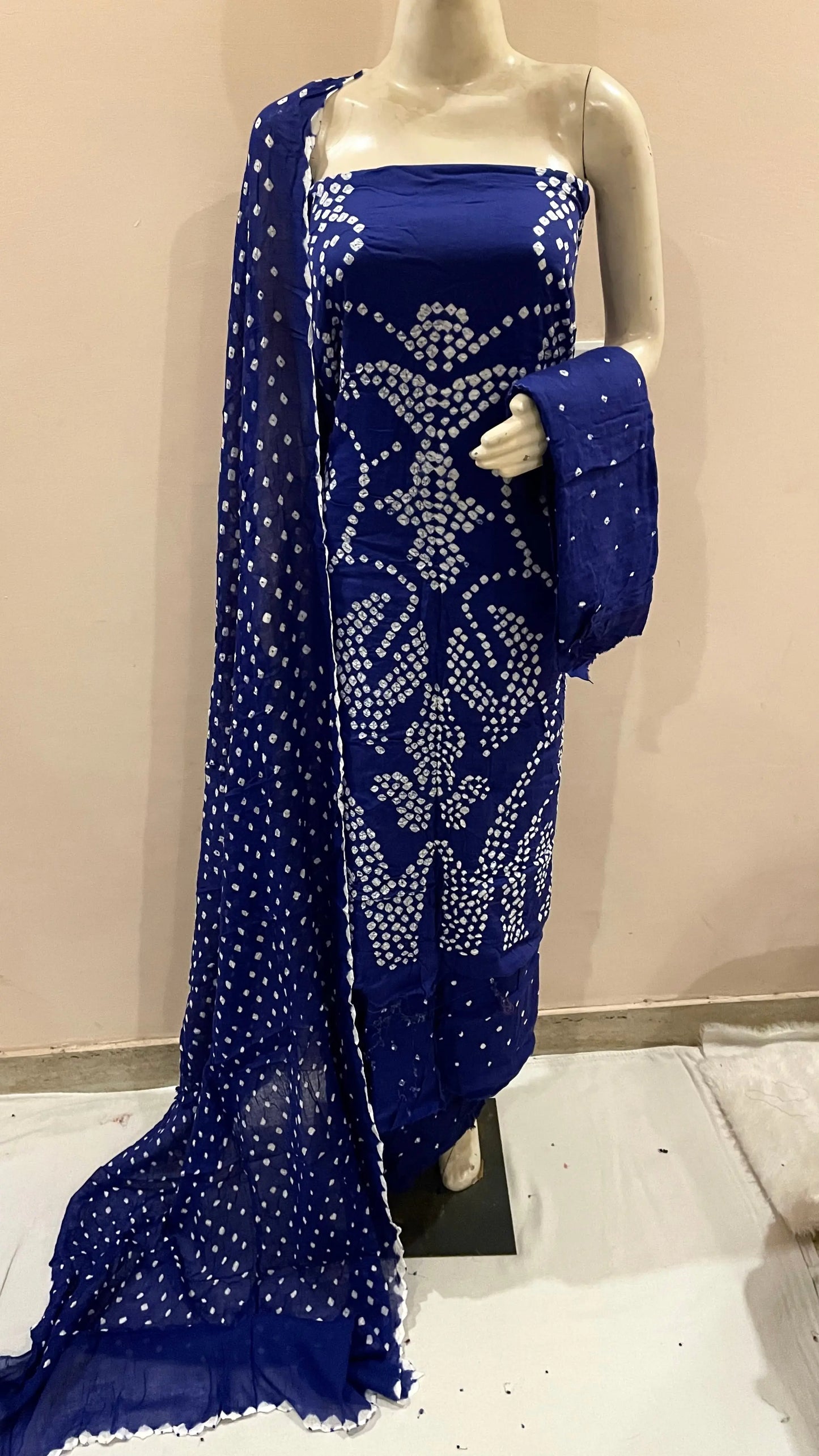 Cotton Satin Original Kutch Bandhani Dress Material - Premium  from Ethenika.com  - Just INR 1690! Shop now at Ethenika.com 