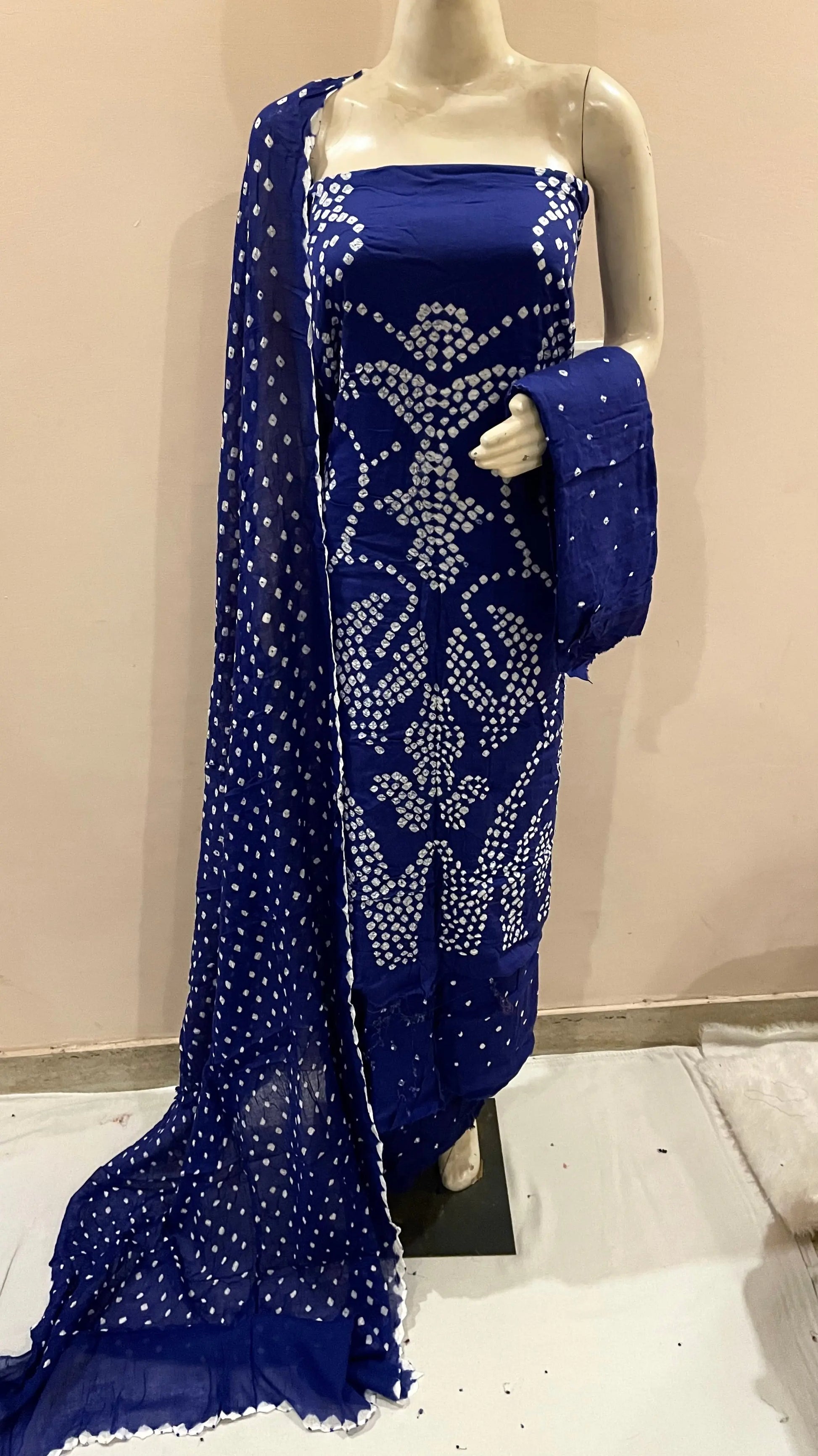 Cotton Satin Original Kutch Bandhani Dress Material - Premium  from Ethenika.com  - Just INR 1690! Shop now at Ethenika.com 