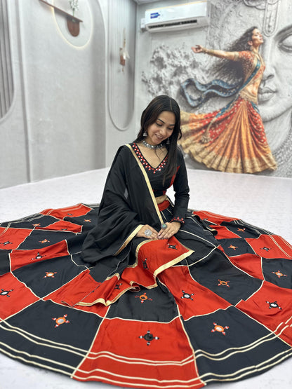 Pure Cotton Mirror Work Designer Chaniya Choli