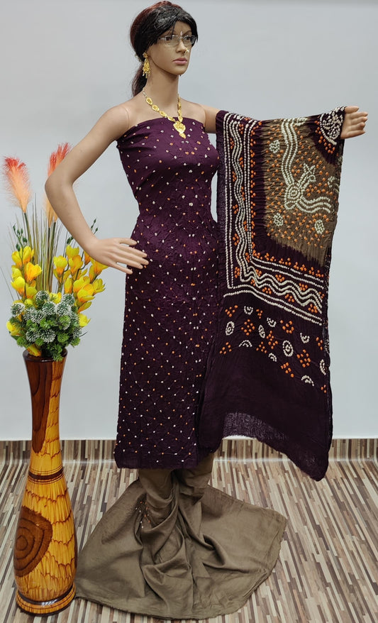 Authentic Kutchi Hand Made Bandhani Dress Material (Unstitched) - Premium  from Ethenika.com  - Just INR 1790! Shop now at Ethenika.com 