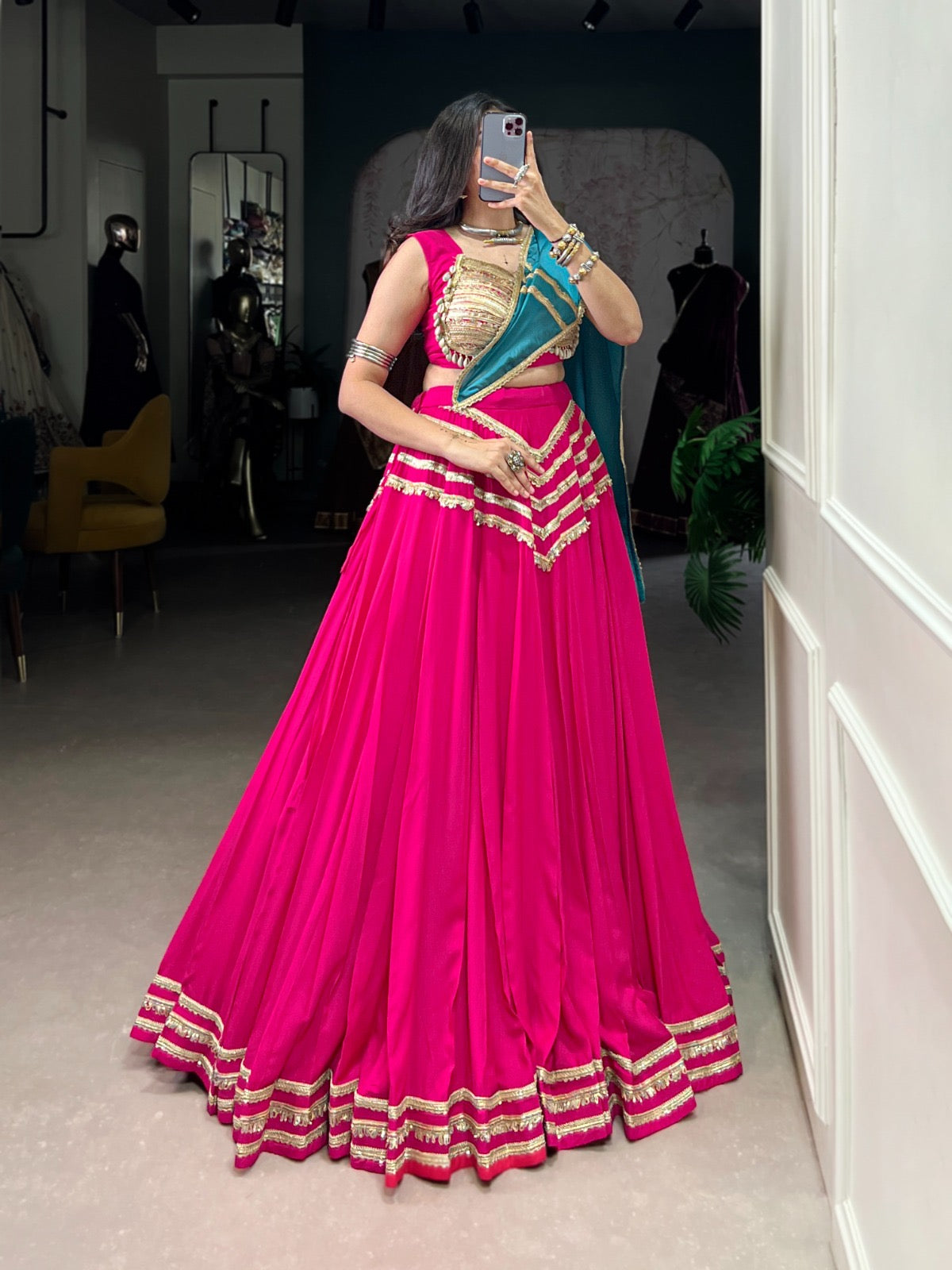 Rayon Sequence Lace with Kodi Work Navratri Special Designer Chaniya Choli (Ready to Wear)