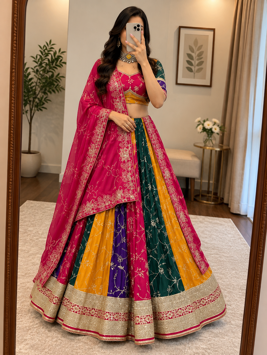 Multicolor Designer Chaniya Choli for Navratri