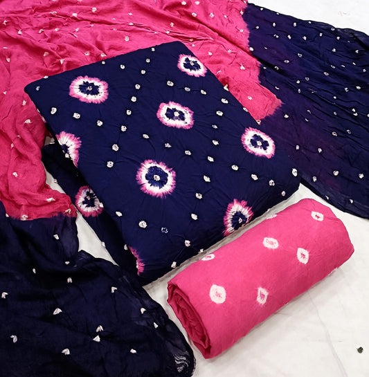 Cotton Tye and dye Bandhani Dress Material - Premium  from Ethenika.com  - Just INR 1390! Shop now at Ethenika.com 