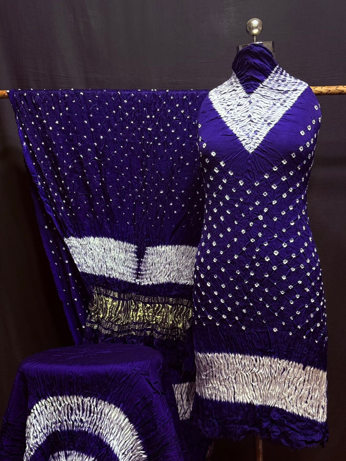 Modal Silk Shibori Bandhani Dress Material (Unstitched) - Premium  from Ethenika.com  - Just INR 6990! Shop now at Ethenika.com 