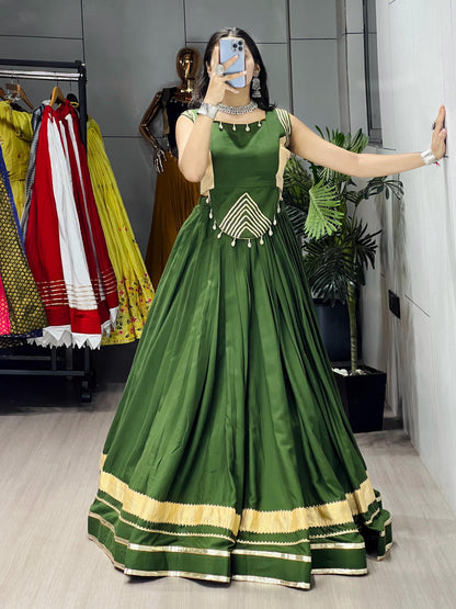 Rayon Gota Patti With Kodi Work Designer Navratri Chaniya Choli (Ready To Wear)