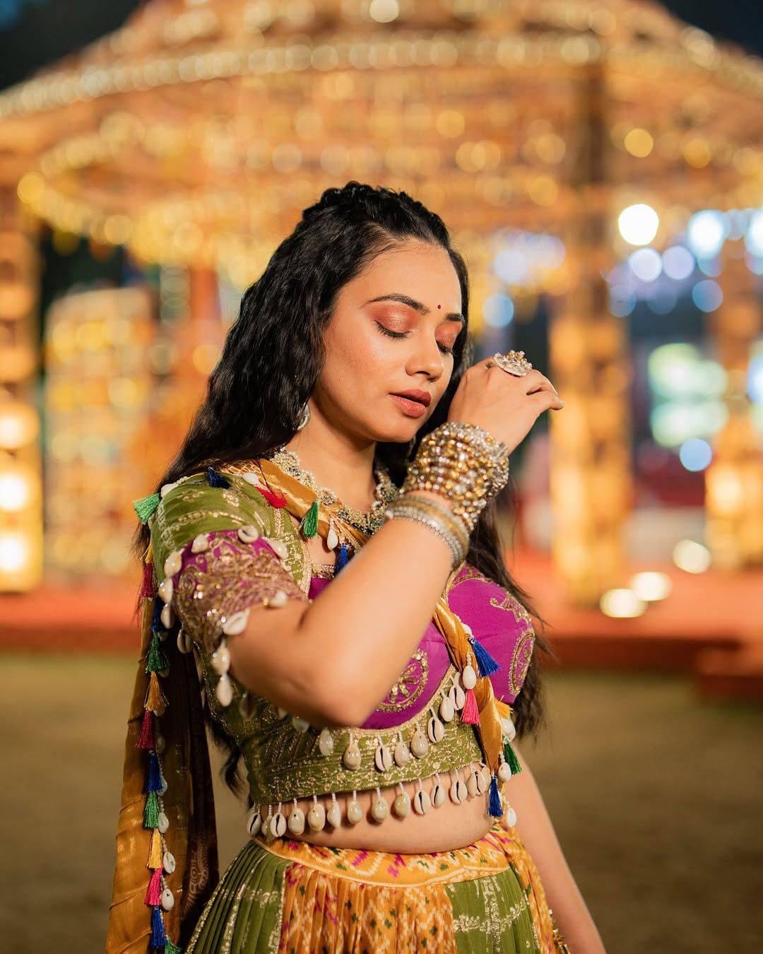 Muslin Digital Print with Mirror Work Chaniya Choli