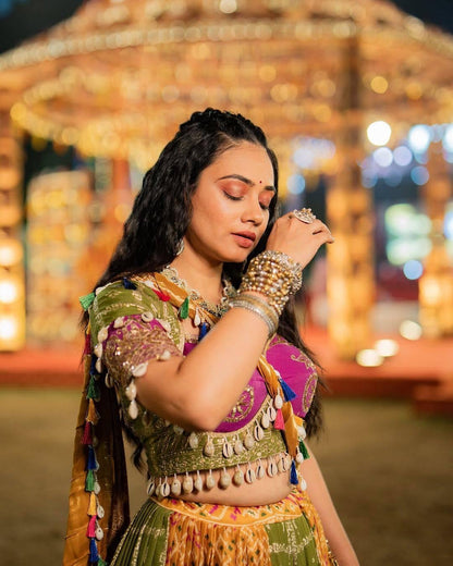 Muslin Digital Print with Mirror Work Chaniya Choli