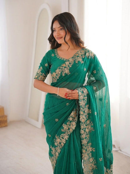 Ethenika Premium Chiffone Party Wear Designer Saree