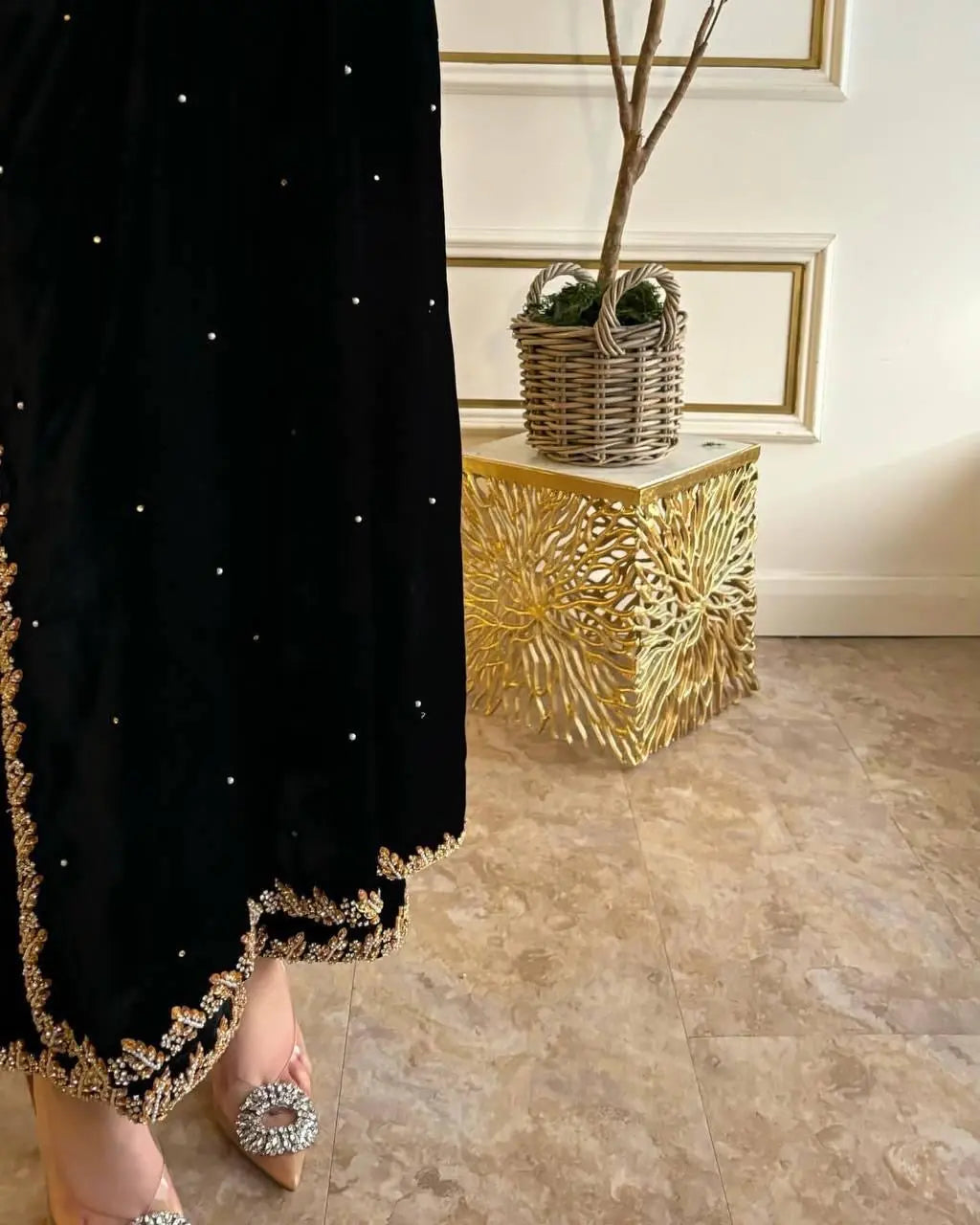 Faux Georgette Sequence Embroidery Work Designer Kurti Pant Dupatta Set Ethenika.com