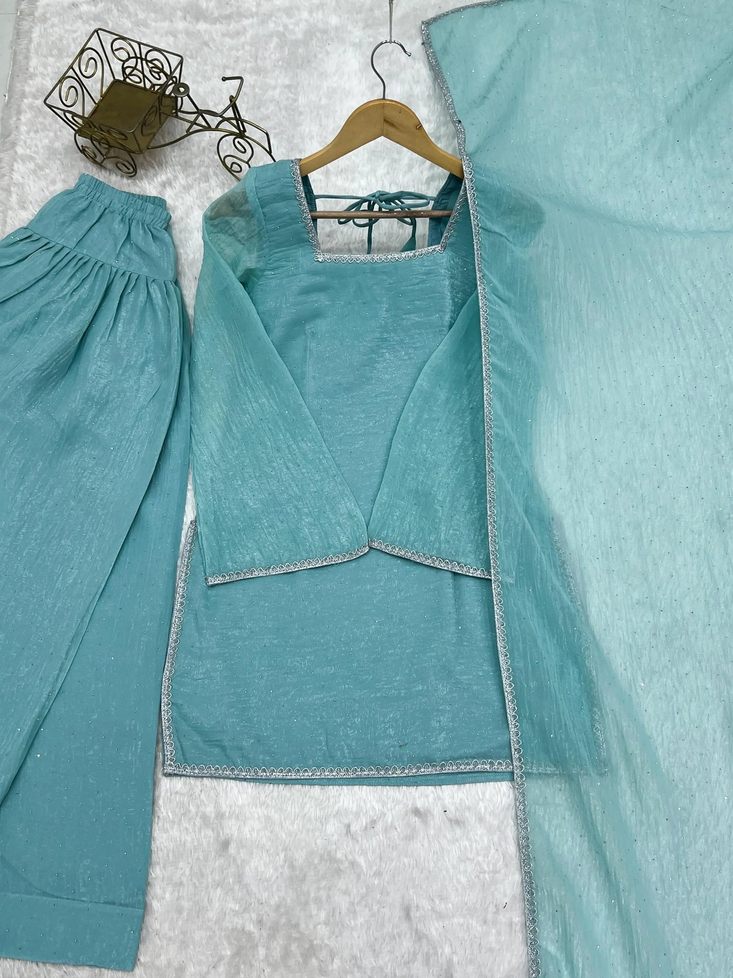 Fendi Silk Farshi Salwar Suit For Women (Ready To Wear) Ethenika.com