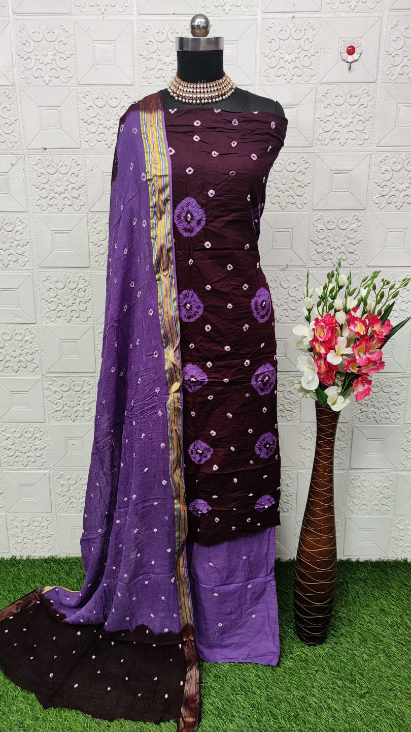 Summer Special Cotton Bandhani Dress Material - Premium  from Ethenika.com - Just INR 1390! Shop now at Ethenika.com 