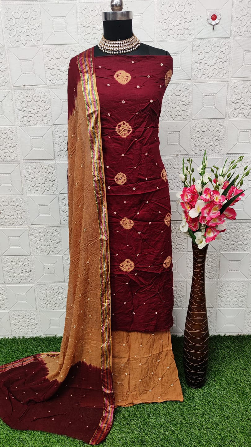 Summer Special Cotton Bandhani Dress Material - Premium  from Ethenika.com - Just INR 1390! Shop now at Ethenika.com 