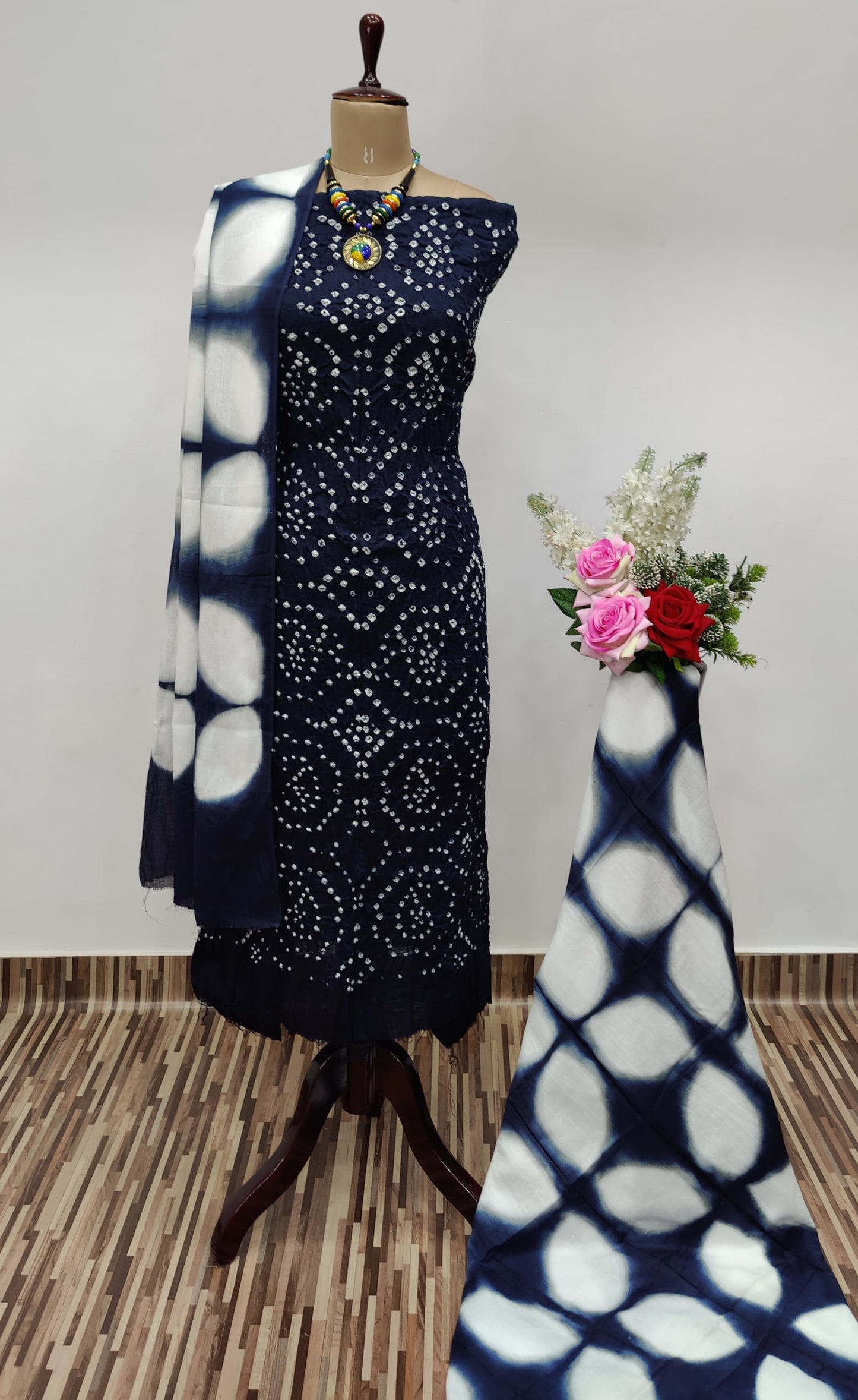 Cotton Kutch Bandhani Dress Material - Premium  from Ethenika.com - Just INR 2190! Shop now at Ethenika.com 