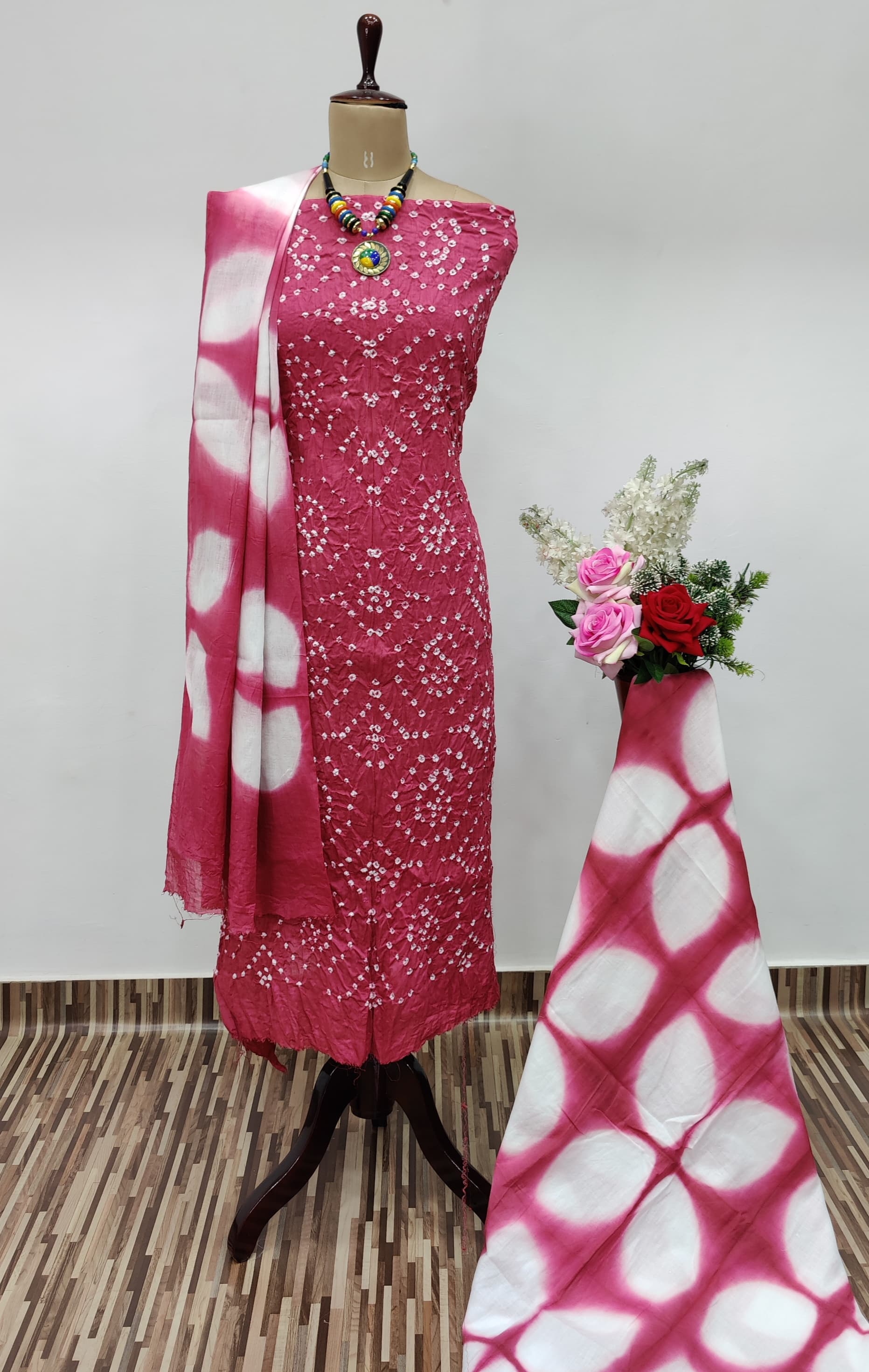 Cotton Kutch Bandhani Dress Material - Premium  from Ethenika.com - Just INR 2190! Shop now at Ethenika.com 