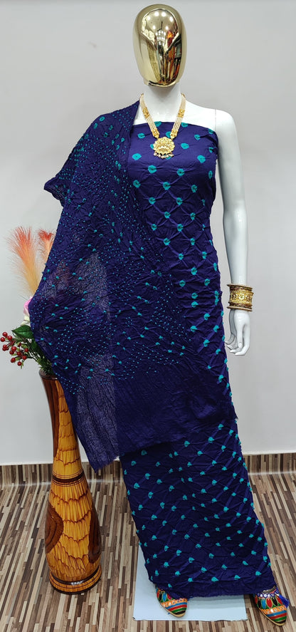 Cotton Satin Kutch Multi Gulti Bandhani Dress Material - Premium  from Ethenika.com  - Just INR 1590! Shop now at Ethenika.com 
