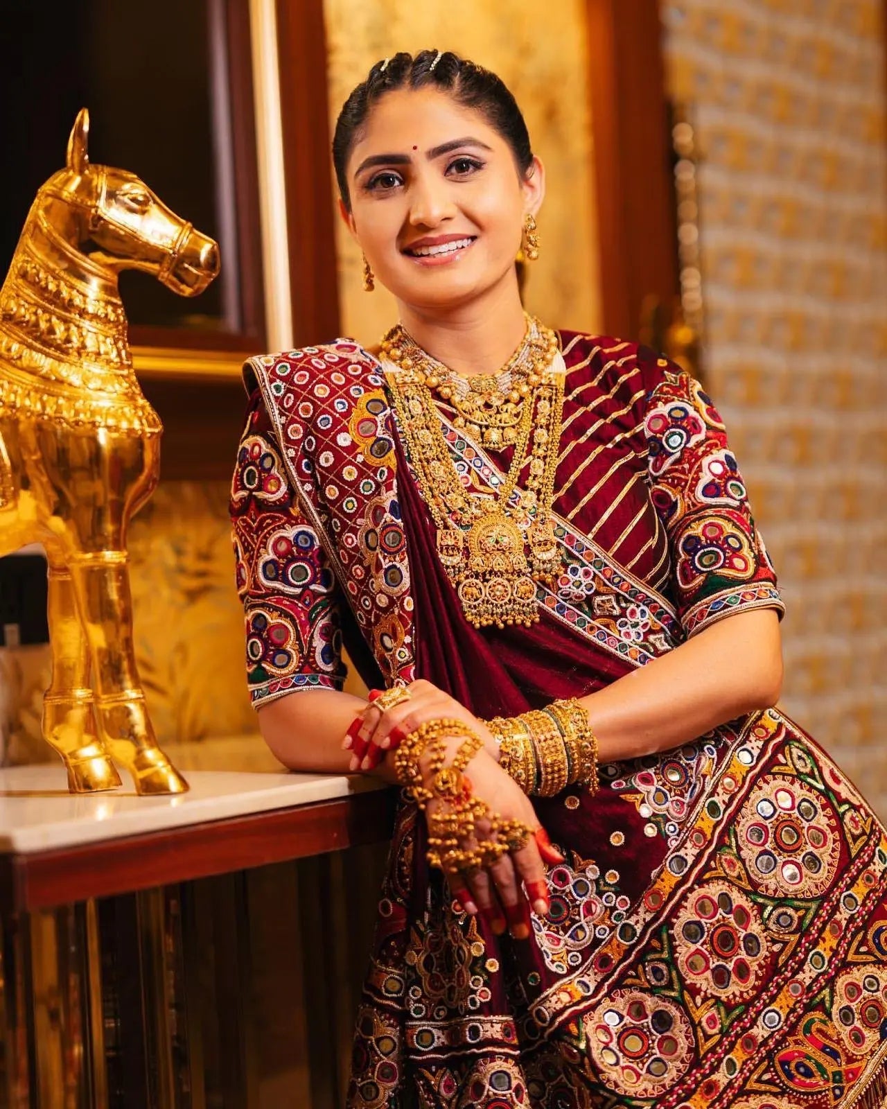 Muslin Cotton Digital Print with Mirror Work Navratri Special Chaniya Choli Ethenika.com