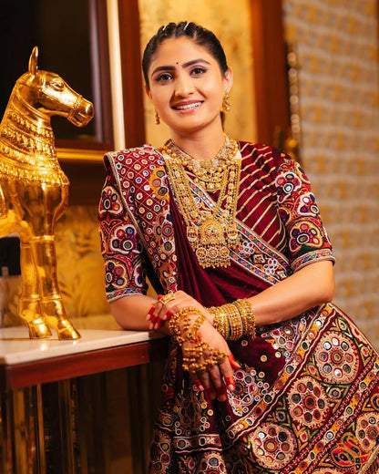 Muslin Cotton Digital Print with Mirror Work Navratri Special Chaniya Choli Ethenika.com