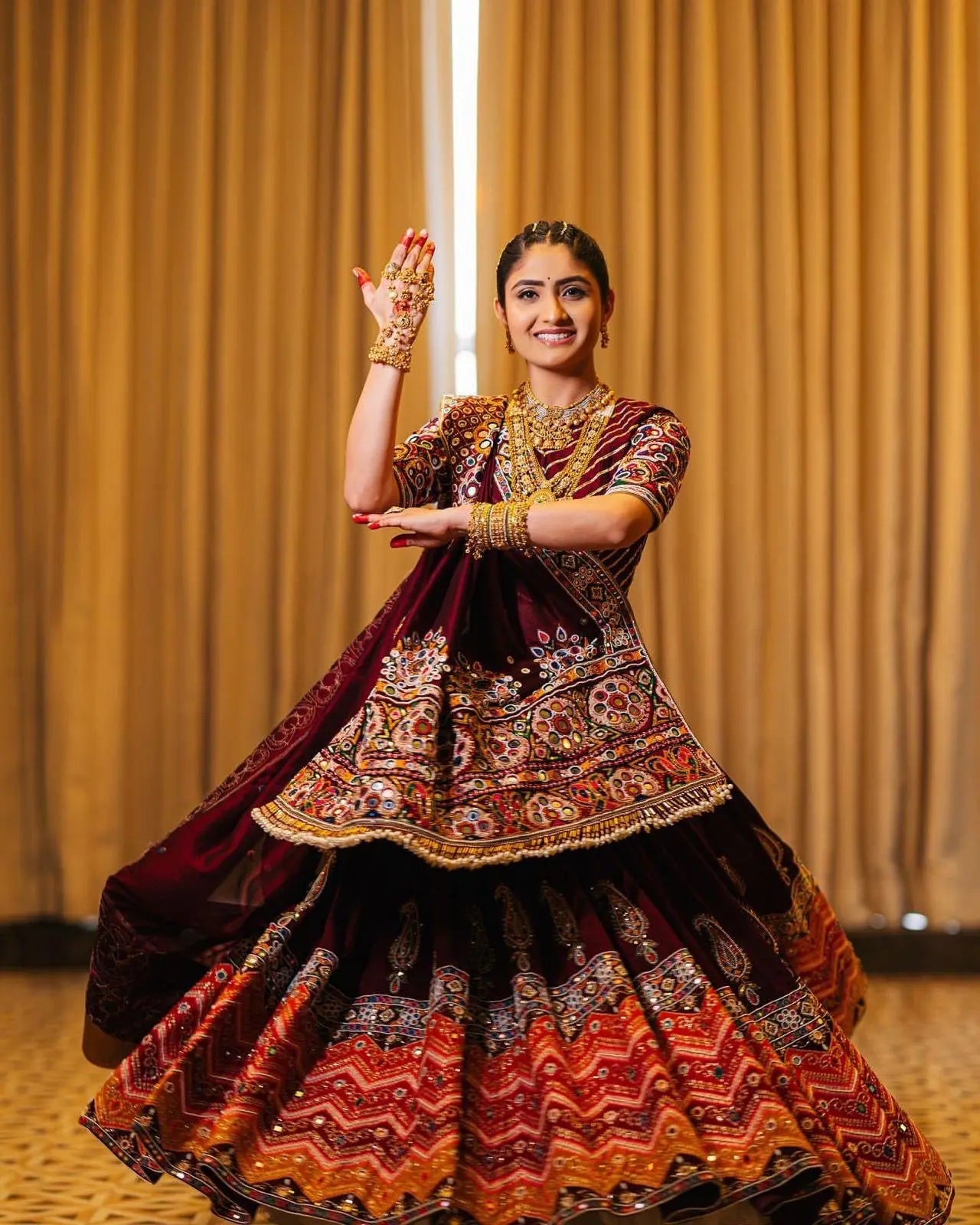 Muslin Cotton Digital Print with Mirror Work Navratri Special Chaniya Choli Ethenika.com