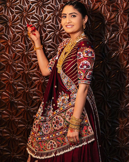 Muslin Cotton Digital Print with Mirror Work Navratri Special Chaniya Choli Ethenika.com