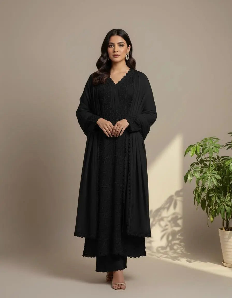 Trending Chikankari Kurti Palazzo Set Ethenika.com