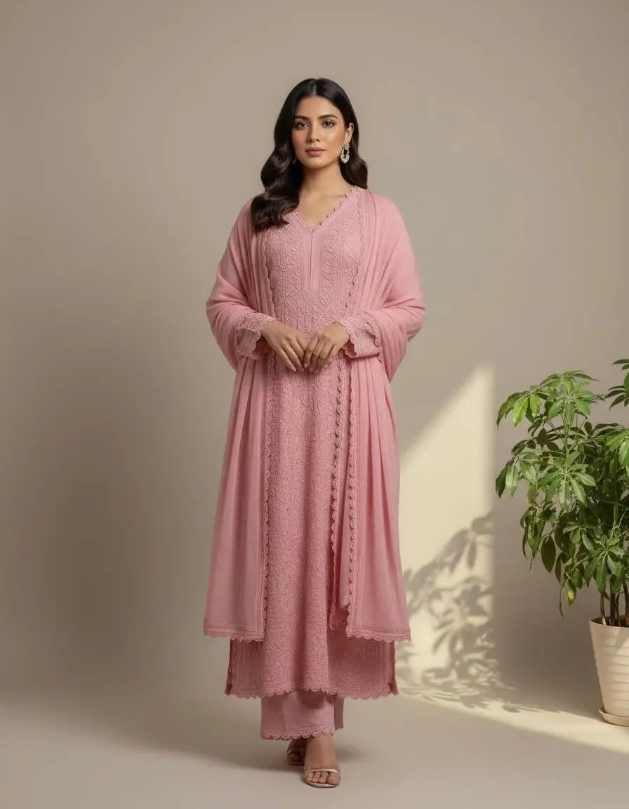Trending Chikankari Kurti Palazzo Set Ethenika.com
