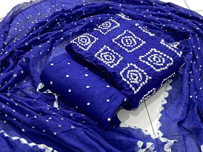 Cotton Satin Self Color Square Panel Bandhani Fabric - Premium  from Ethenika.com - Just INR 1490! Shop now at Ethenika.com 